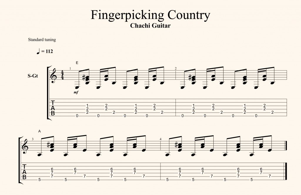 Fingerpicking Country TAB
