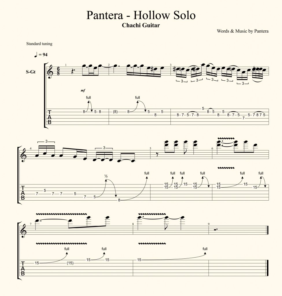 Hollow Solo TAB