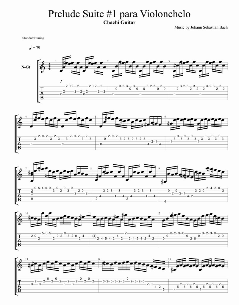 Prelude from Suite #1 TAB1