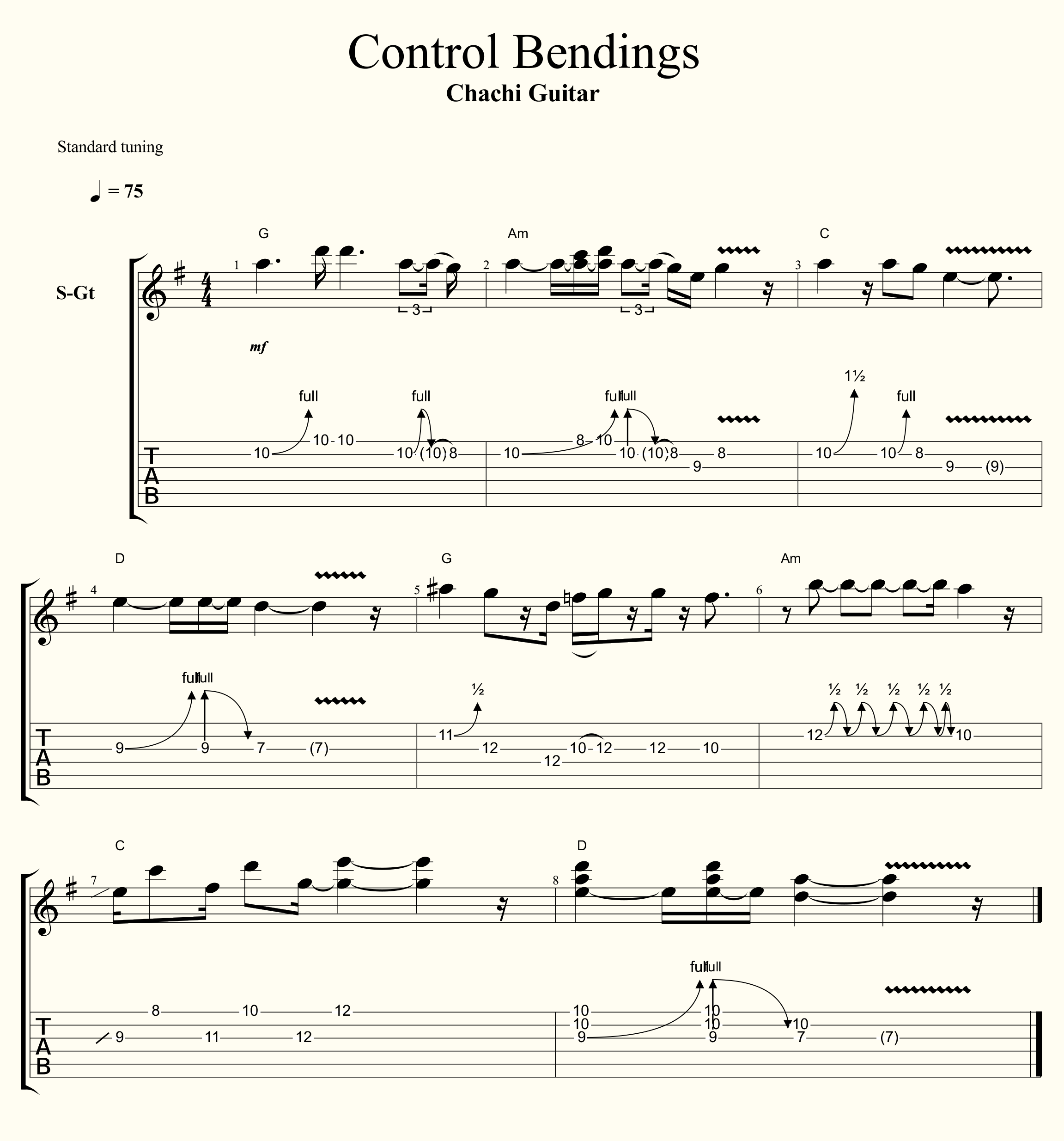 Control Bendings